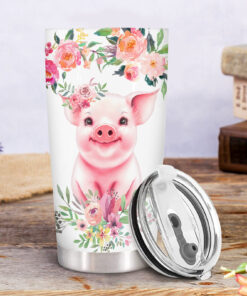 Cute Pig Design Tumbler