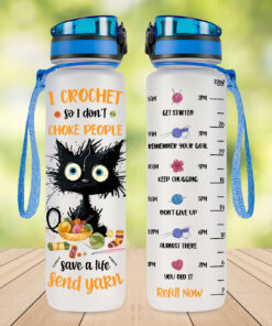 "I Crochet So I Don't Choke People" Water Bottle